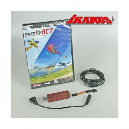 IKARUS aerofly RC7 Ultimate DVD mit USB-InterfaceOrd.No. 307105X