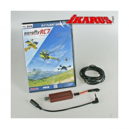 IKARUS aerofly RC7 DVD profesional con interfaz USB