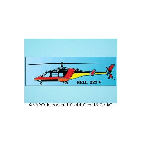 Autoaufkleber Bell 222 schwarzOrd.No. F14/63