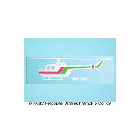 Adhesivo de coche BO 105 blanco