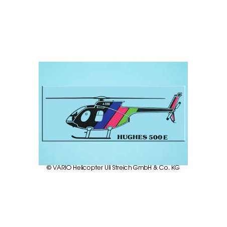 Etiqueta engomada del coche Hughes 500 E negro