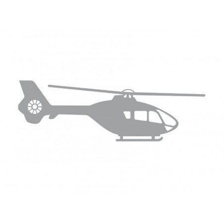 Etiqueta engomada del coche EC 135 plata mate