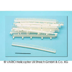 Remaches de plástico 1200 piezas blancas