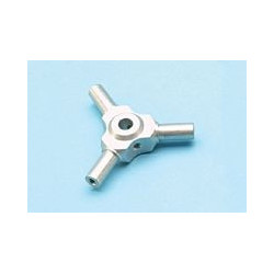 Hub central tripala, aluminio, 6 mm 