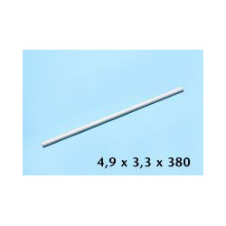 PVC tube 4.5 x 3.3 x 380 mm, white