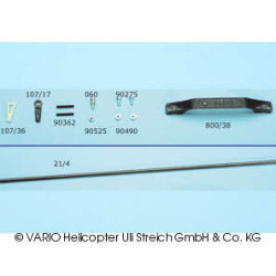 Set paso mando cola carbono para 25 mm