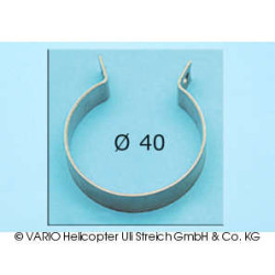 Abrazadera en acero inoxidable para 40 mm