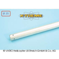 Tail boom 25 x 0.8 x 790 mm, silver