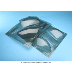 Juego de cristales para Jet Ranger, en 2 partes