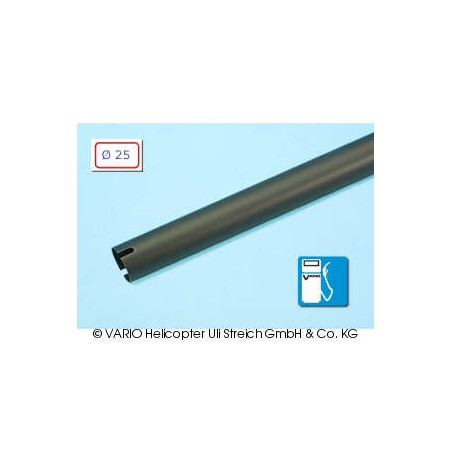 Tubo de cola de  25 x 0.8 x 910 mm, negro