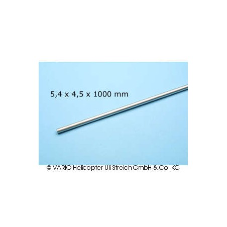 Aluminium tube 5.5 x 4.4 x 1000 mm