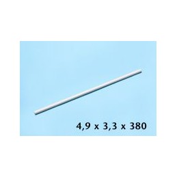 Tubo de PVC 4.5 x 3.3 x 380 mm, whi