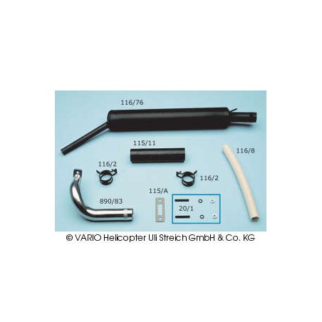 Silencer system BK 117, Dauphin