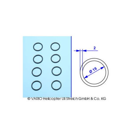 O-ring 2 x 19 mm soft