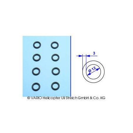 O-ring 3 x 12 mm hard