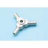 Hub central tripala, aluminio, 6 mm 