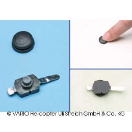 Push-button with rubber cap